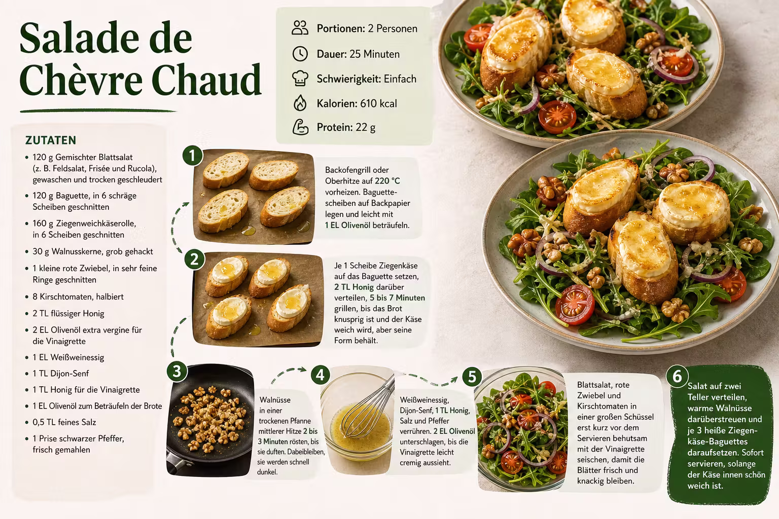 Rezept: Salade de Chèvre Chaud
