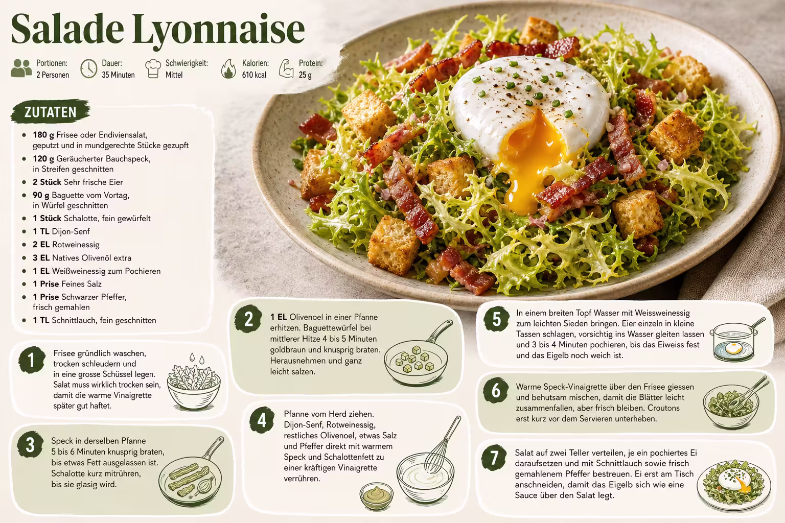 Rezept: Salade Lyonnaise