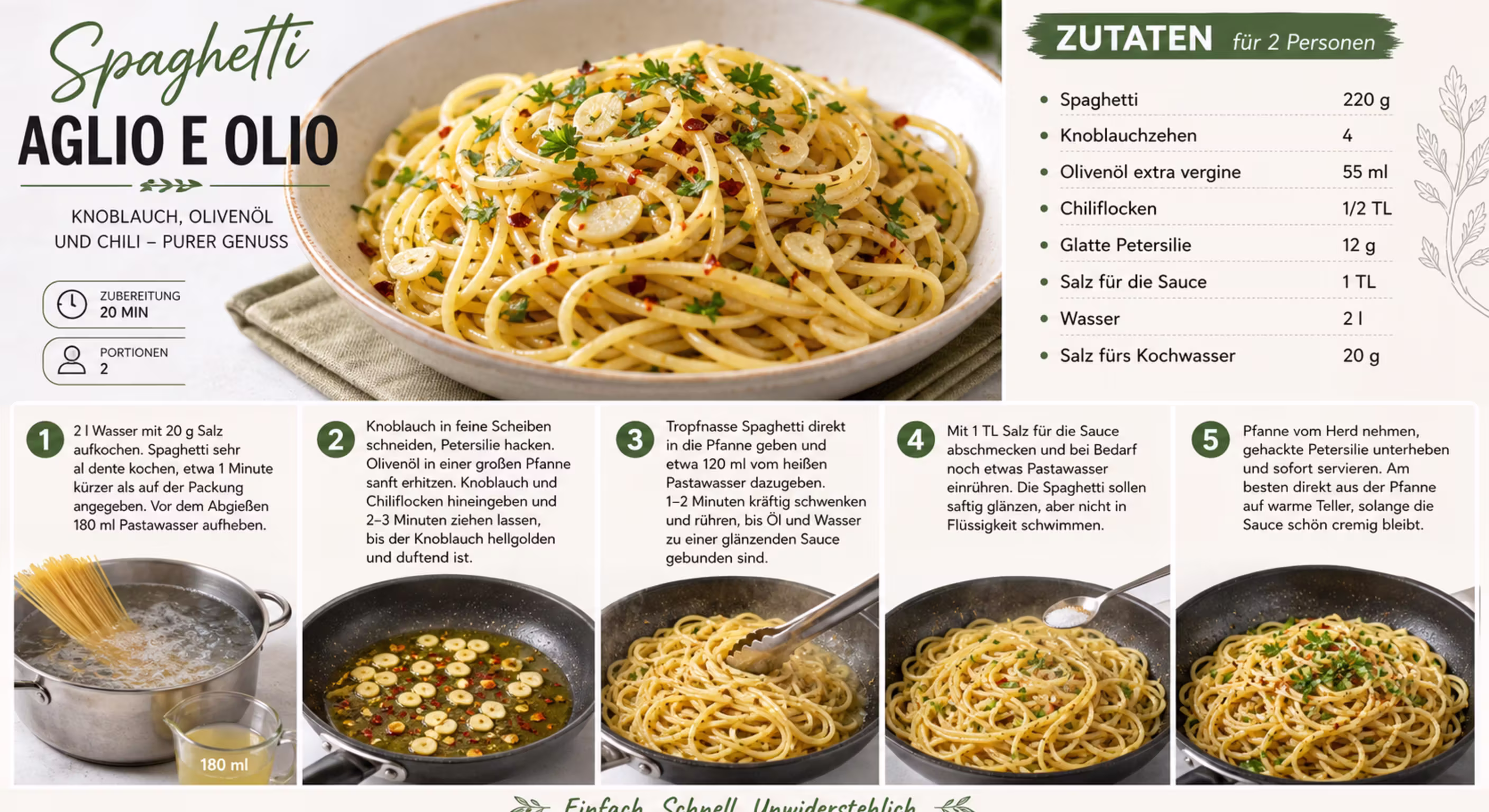 Rezept: Spaghetti Aglio e Olio