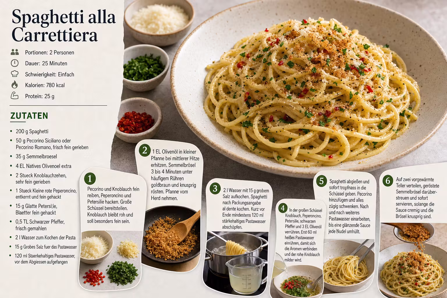 Rezept: Spaghetti alla Carrettiera