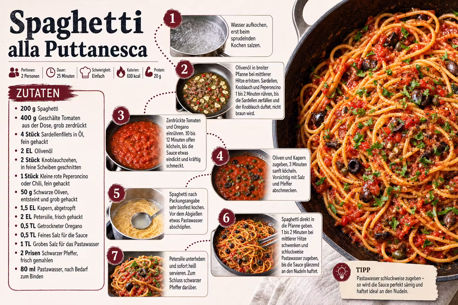 Rezept: Spaghetti alla Puttanesca