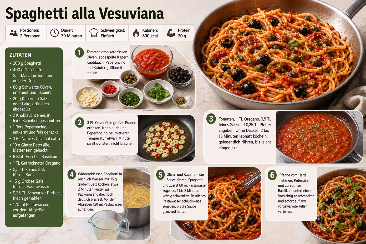 Rezept: Spaghetti alla Vesuviana