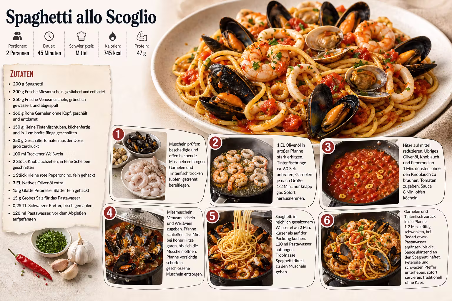 Rezept: Spaghetti allo Scoglio