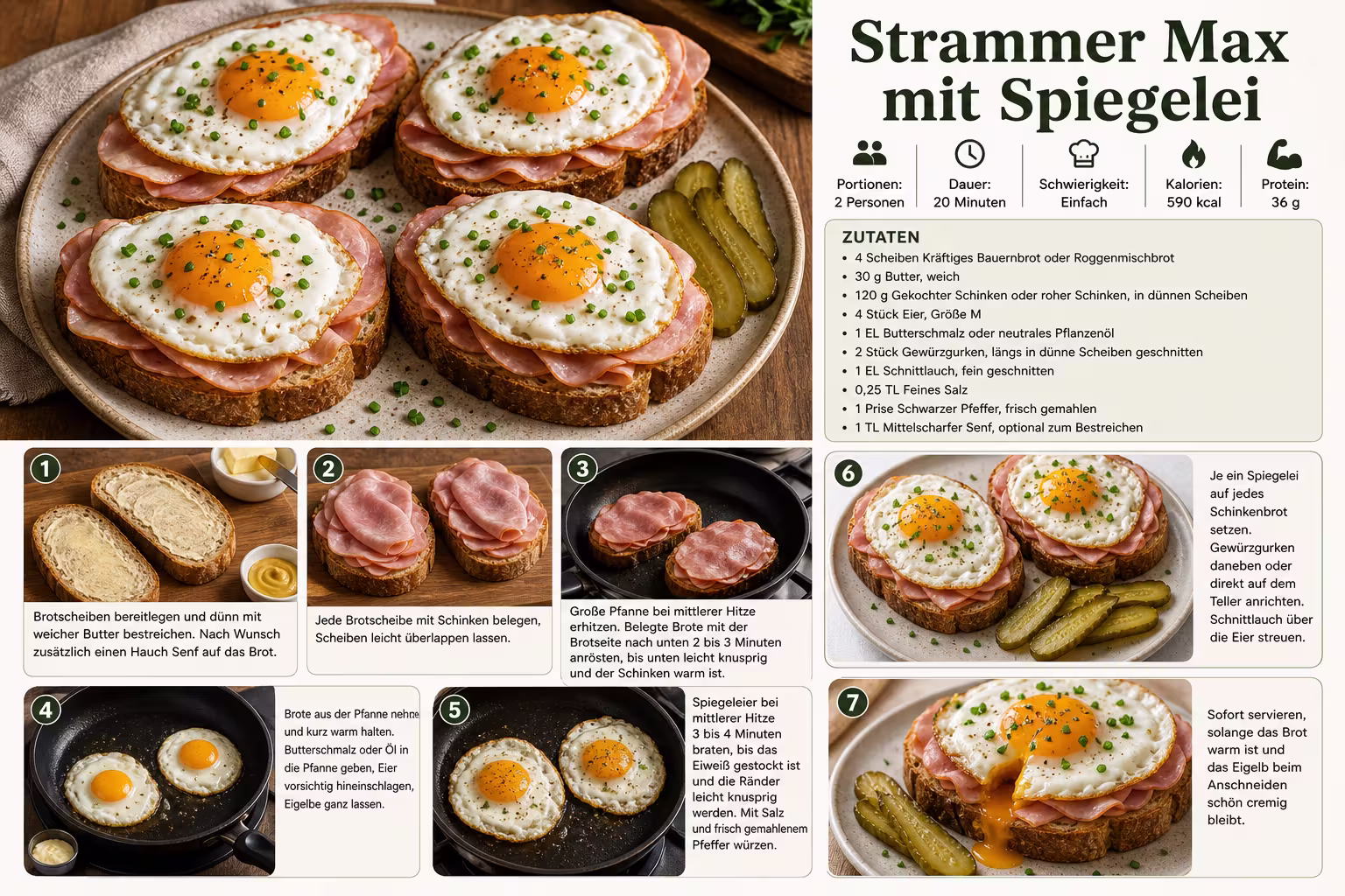 Rezept: Strammer Max mit Spiegelei