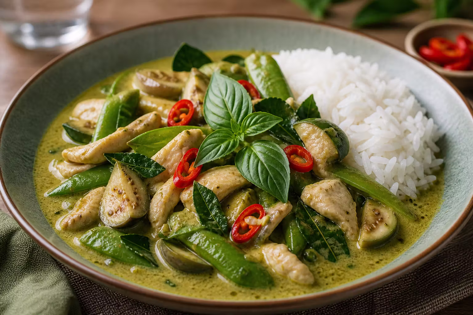 Thai Green Curry mit Hähnchen