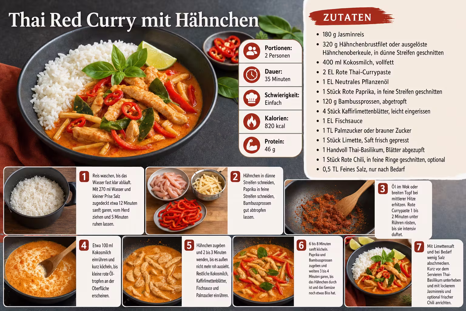 Rezept: Thai Red Curry mit Hähnchen