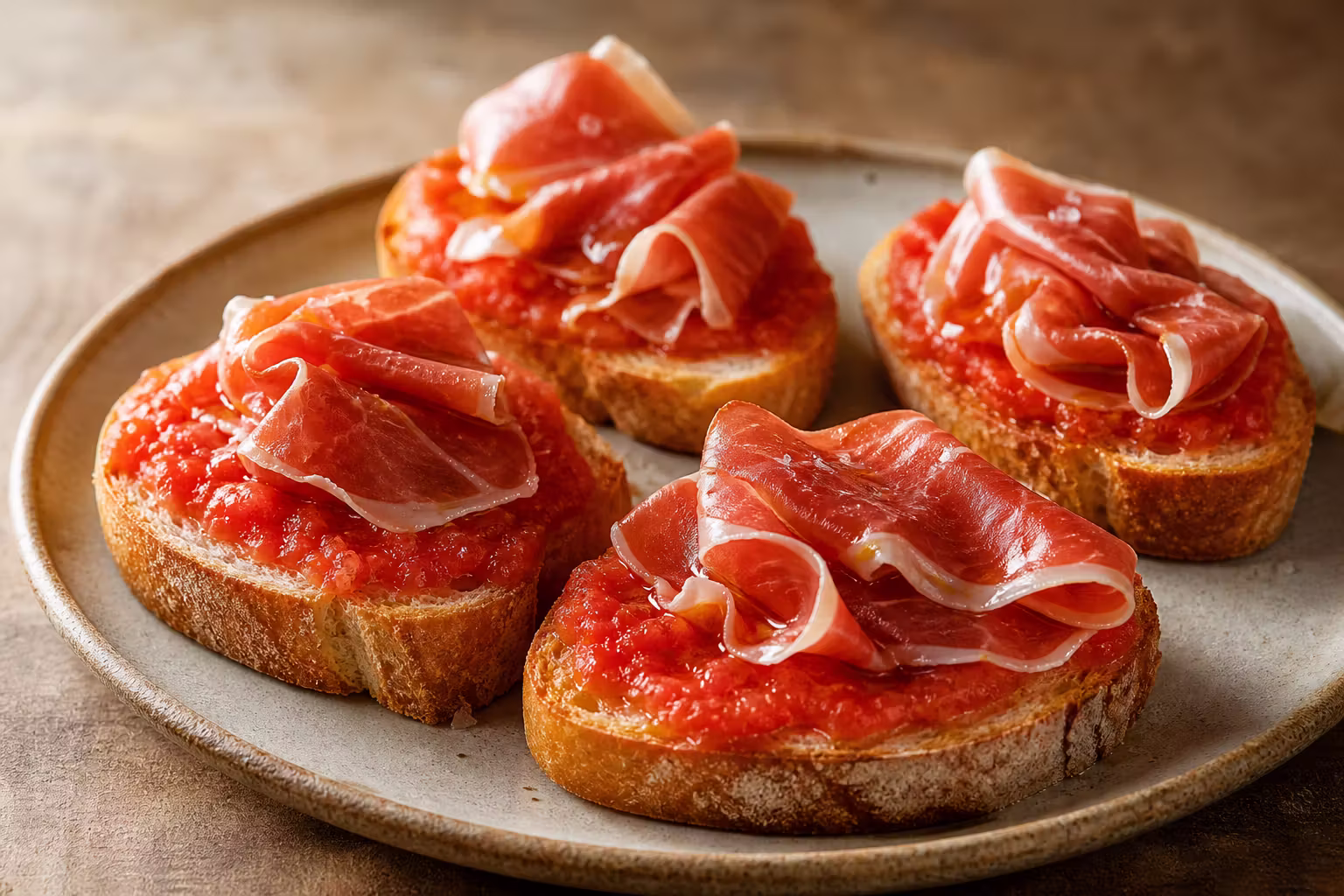 Tostada con Tomate y Jamón – Spanisches Tomatenbrot